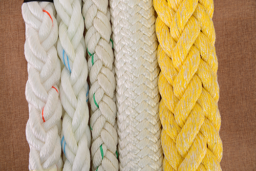 Double fiber braided mooring rope